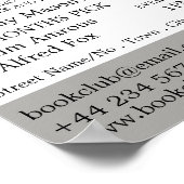 Boekenvertoning, Boekenclub Adverteren Poster (Hoek)