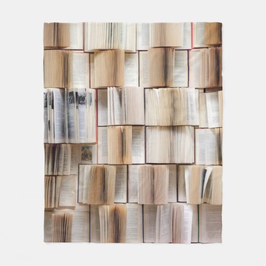 Boekenwandboeken wanddecoratie fleece deken (Voorkant)