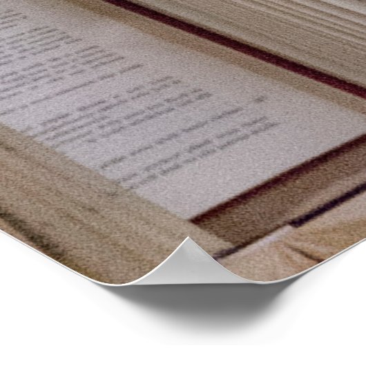 Boekenwandboeken wanddecoratie poster (Hoek)