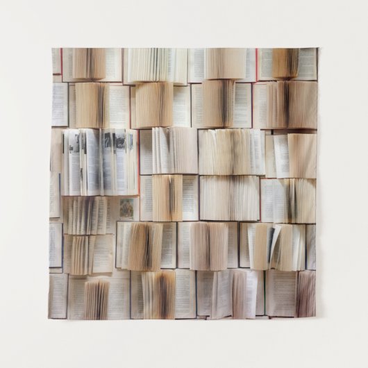 Boekenwandboeken wanddecoratie wandkleed (Voorkant)