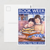  Boekenweek Bibliotheek Poster Briefkaart (Voorkant / Achterkant)