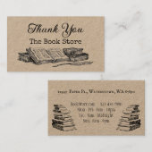 Boekenwinkel Bewerkbare  kunstloyaliteit Visitekaartje (Voorkant / Achterkant)