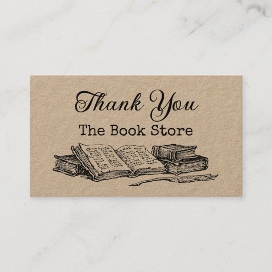 Boekenwinkel Bewerkbare  kunstloyaliteit Visitekaartje (Voorkant)