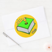 Boekenworm 1e klas - Ik hou van School Ronde Sticker (Envelop)