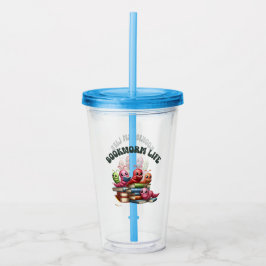 Boekenworm Acryl Tumbler Drinkbeker