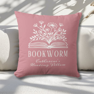 Boekenworm Boekenliefhebbers Blush Pink Custom Kussen