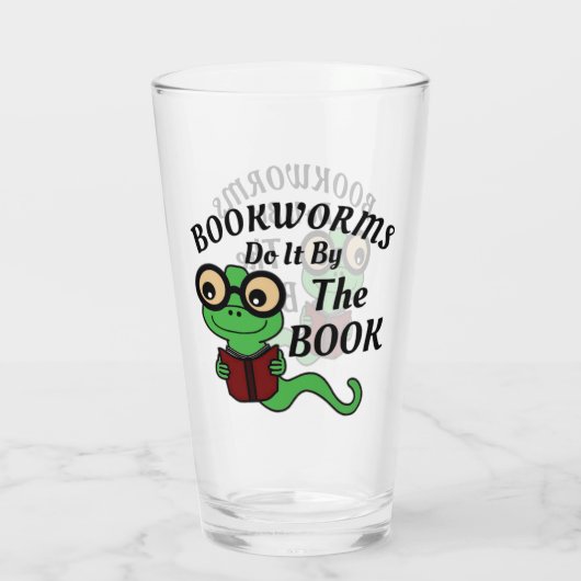 Boekenworm Humor Glas (Achterkant)