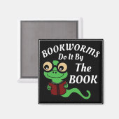 Boekenworm Humor Magneet (Voorkant / Achterkant)