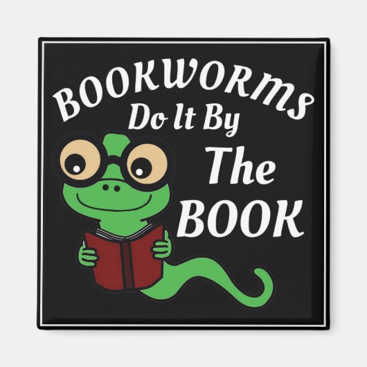 Boekenworm Humor Magneet (Voorkant)