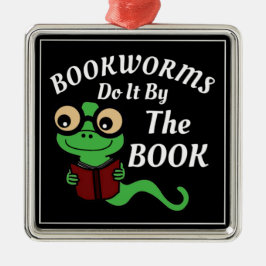 Boekenworm Humor Metalen Ornament