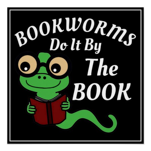 Boekenworm Humor Perfect Poster (Voorkant)