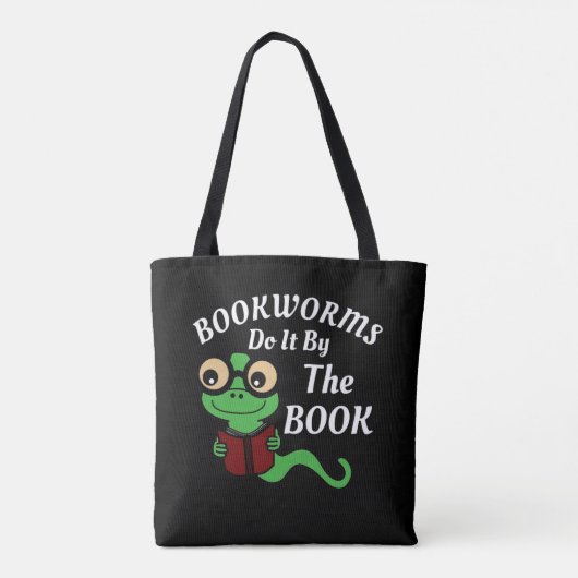 Boekenworm Humor Tote Bag (Achterkant)