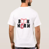 Boekenworm Leestypografie Ontwerp T-shirt (Achterkant)