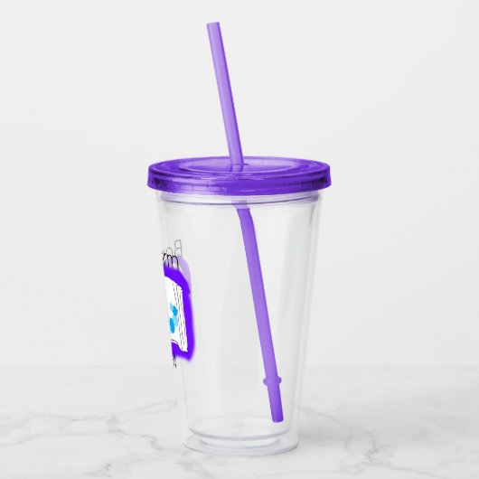 Boekenworm mama acryl drinkbeker (Links)