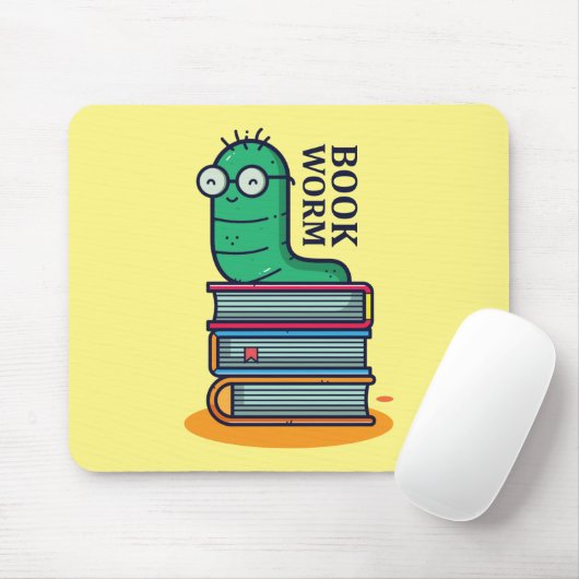 boekenworm muismat (Met muis)