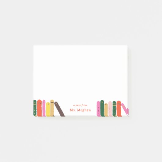 Boekenworm notitie van de leraar post-it® notes (Voorkant)