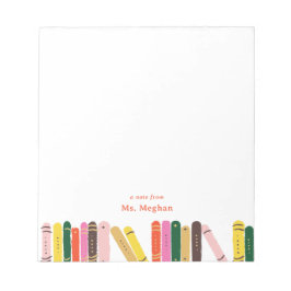 Boekenworm notitie van Teacher Custom Notitieblok