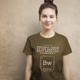 Boekenworm slimme periodieke tabel t-shirt