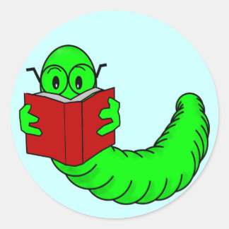 Boekenworm Sticker