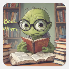 Boekenworm Sticker
