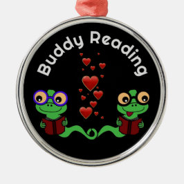 Boekenwormen Buddy Reading Metalen Ornament