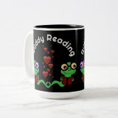 Boekenwormen Buddy Reading Tweekleurige Koffiemok (Voorkant links)