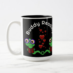 Boekenwormen Buddy Reading Tweekleurige Koffiemok