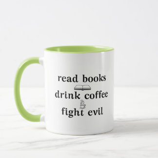 Boekenwormen Lees boeken Drink Coffee Fight Evil Mok
