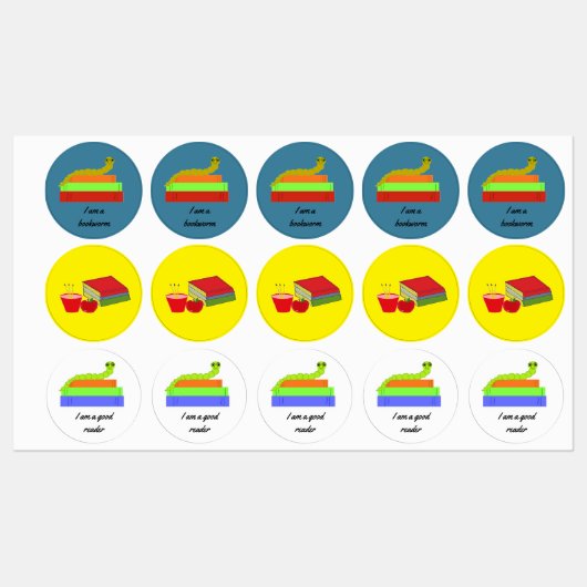 Boekenwormen Maken Goede Lezers Labels (Vel)
