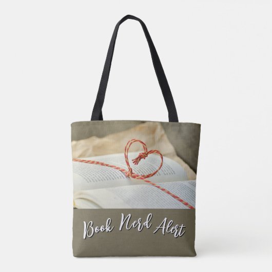 Boekenwurm Alarm Tote Bag (Achterkant)