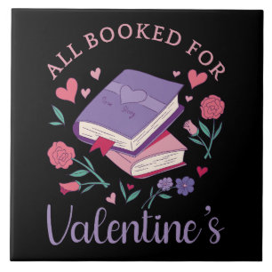 Boekenwurm - Alles geboekt voor Valentijns II Tegeltje