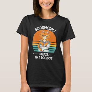 Boekenwurm alsjeblieft, ik ben een boekkat t-shirt