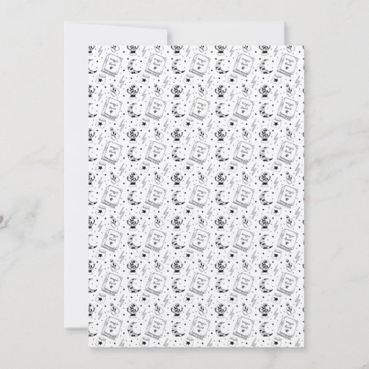 Boekenwurm Baby Douche Uitnodigingen (Achterkant)