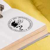 Boekenwurm Bibliotheek Docenten Klaslokaal Rubberstempel