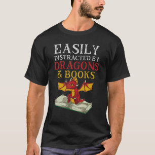 Boekenwurm boek lezen Fantasie schepsel boek Drago T-shirt