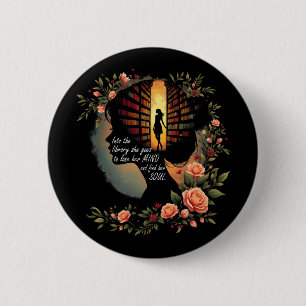 Boekenwurm Boekenliefhebber Vrouwen Meisjes Weegsc Ronde Button 5,7 Cm