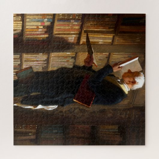 Boekenwurm Carl Spitzweg Art Legpuzzel (Horizontaal)