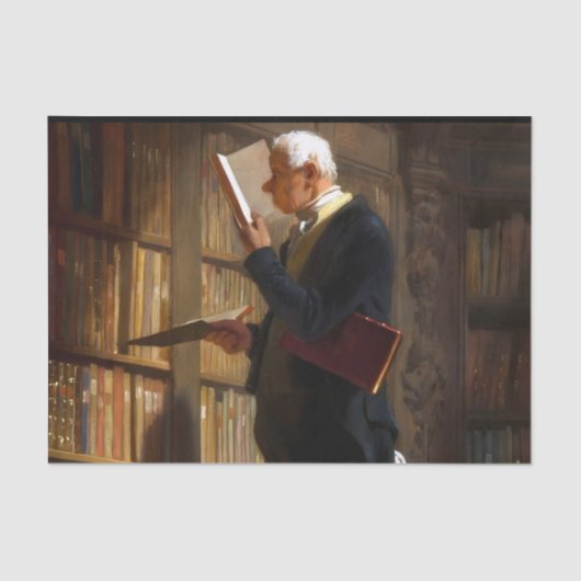 Boekenwurm Carl Spitzweg Art Tissuepapier (Voorkant)