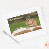 Boekenwurm Chipmunk Bookplate Rechthoekige Sticker (Envelop)