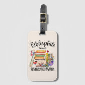 Boekenwurm Definitie Bagagelabel (Voorkant (verticaal))