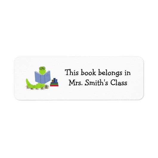 Boekenwurm Etiket (Voorkant)