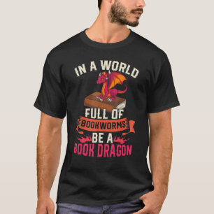 Boekenwurm Fantasy Draak Boek Lezen Boek Draak T-shirt