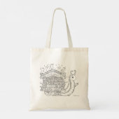 Boekenwurm gedrukte Canvas tas, fantasie-inktontwe Tote Bag (Achterkant)