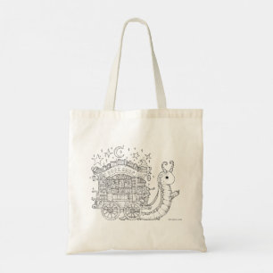Boekenwurm gedrukte Canvas tas, fantasie-inktontwe Tote Bag