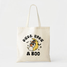 Boekenwurm Ghost Once Upon A Book Halloween Tote Bag