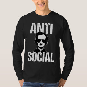 Boekenwurm Gothische Engelse Lit Edgar Allan Poe T-shirt