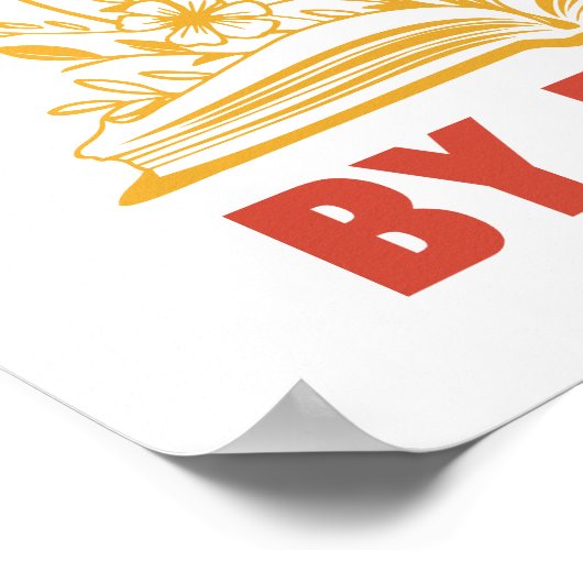 Boekenwurm Grappig gemakkelijk afgeleid door boeke Poster (Hoek)