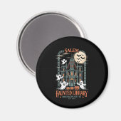 Boekenwurm Halloween Shirt Haunted Library Magneet (Voorkant / Achterkant)