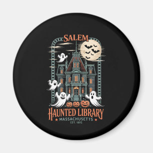 Boekenwurm Halloween Shirt Haunted Library Magneet