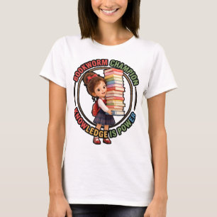 Boekenwurm Kampioen Kennis Is Kracht T-shirt